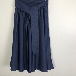 Divno Je Denim Circle Skirt With Side Pockets
